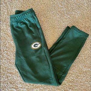 Youth green packers jogger sweatpants